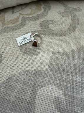 Brown seaglass ring size 6